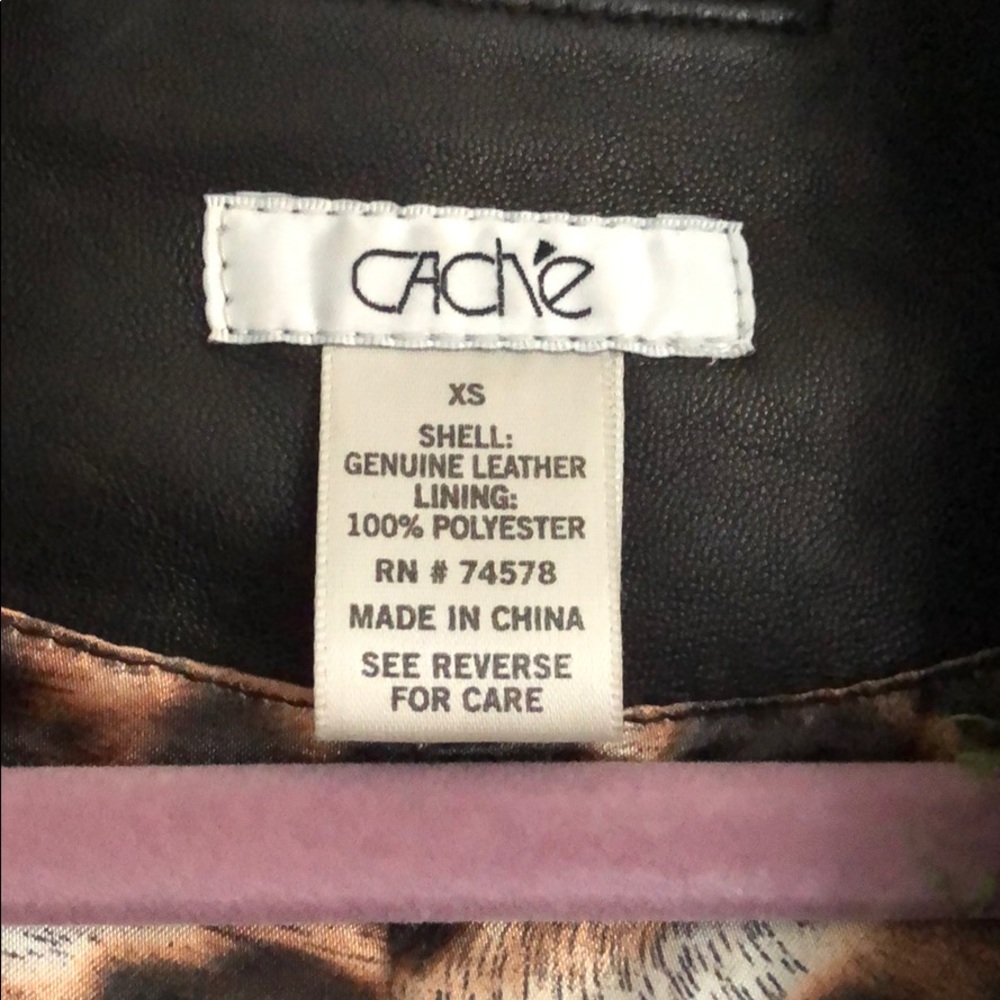 Black genuine leather vest - Picture 2 of 6
